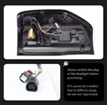 LED taillight assembly, universal automotive 12V 100W 6500 lumens 6500K H7 bulb upgrade kit - brand new - red, L+R - Image 5