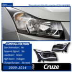 Dedicated 06-10 Chevrolet Aveo 12V 30W LED headlight assembly upgrade with three-eye design - one pair of three-cover headlights - Image 7