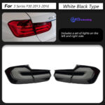 Taillights with an "E" mark compatible with BMW 3 Series G20 G28 G80 2019-2022 LED taillight accessories, brake lights, taillights - left + right, red. - Image 8
