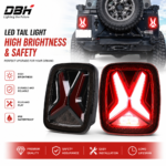 Upgraded RGB headlight and fog light kit for Jeep Wrangler JK 2007-2018, APP controlled ring lights, DRL plug and play - RGB