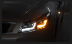 LED headlight assembly for Honda Accord 8th Generation G8 2008-2012 models, LED DRL turn signals with angel wing styling upgrade - single unit. - Image 5