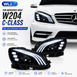 Headlights for 2015-2021 Mercedes-Benz C-Class W205 (older to newer models) with LED daytime running lights and turn signals C180 - 2019