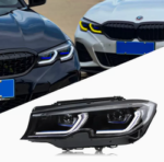 New Mini R50 headlight assembly with LED daytime running lights, sequential turn signals, 12V ABS material, compatible with R50/R52/R53 - R50 / R52 / R53 full LED headlights (single side). - Image 7