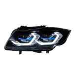 The dragon-scale LED taillight assembly is suitable for the BMW 3 Series GT F34, compatible with 318, 320, 325, 328, and 330 models, plug and play - smoked black, left. - Image 4