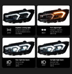 Upgraded new arrow-shaped red LED taillight assembly, 8000 lumens, 12V, suitable for BMW X3 F25 2010-2013 models - cool white. - Image 4