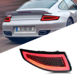 Taillight assembly upgrade for Porsche Panamera 970.2 2014-2016 models, featuring LED sequential turn signals and dynamic lights, plug and play - red or black.